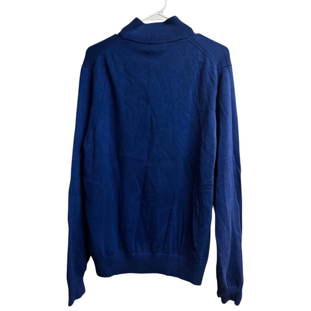 Brooks Brothers 346 Men's Quarter Zip Blue Sweater Supima Cotton Large - Picture 10 of 10